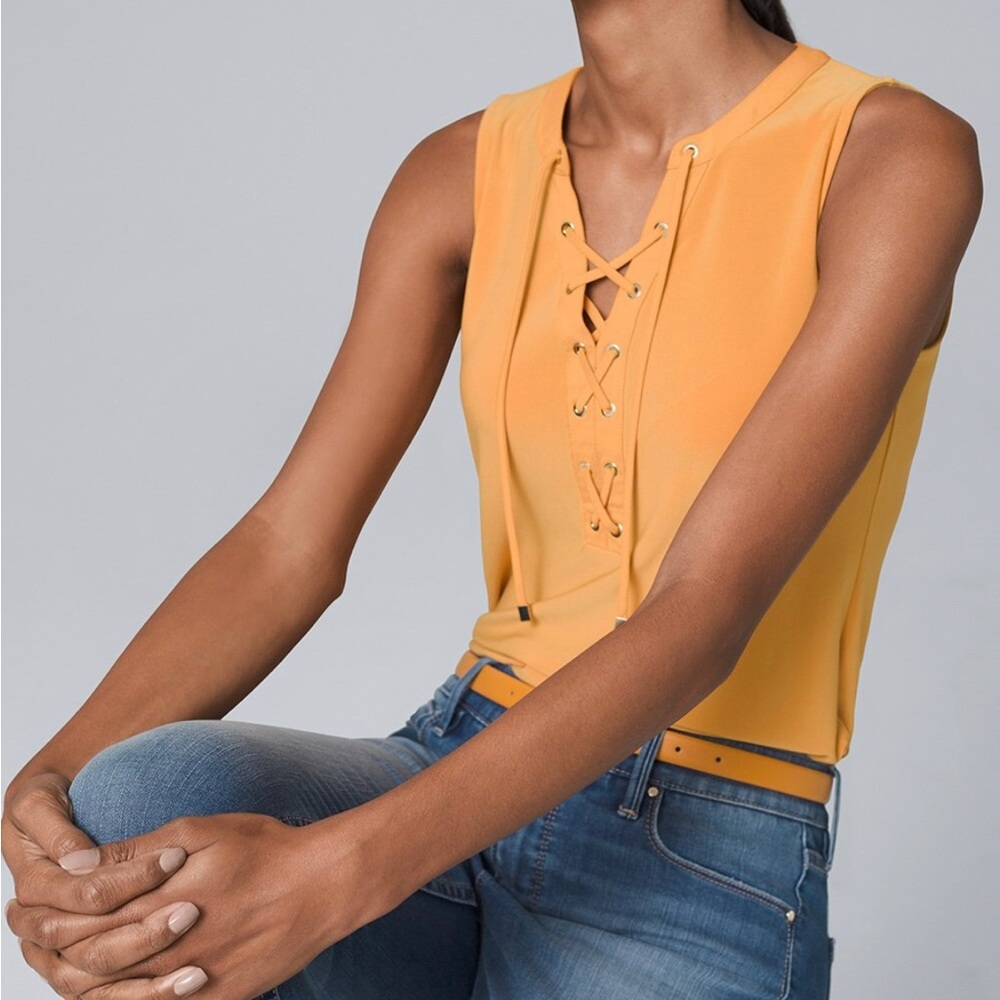 WHBM Lace-Up Tank